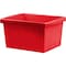 Storex Storage Bin, Polypropylene, Red, 3 PK 61452U06C - alternate 8
